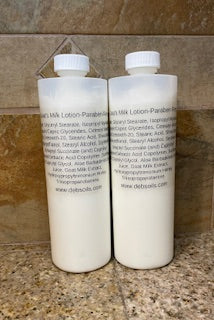 Unscented/Uncolored Bulk Goat's Milk & Honey Lotion-16 oz & Gallon